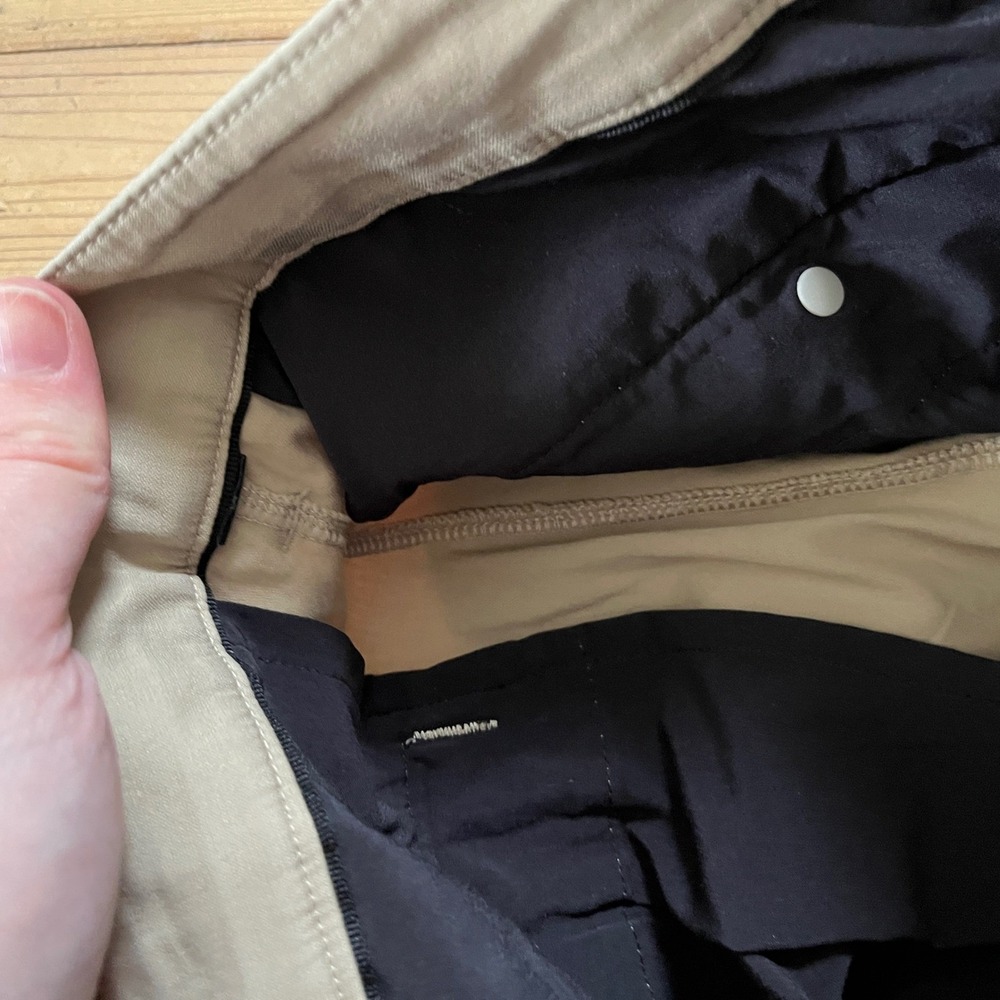 Lululemon Commission Mens Chino Pants Khaki Straight Fit Casual Comfort Size 32 - Picture 10 of 12